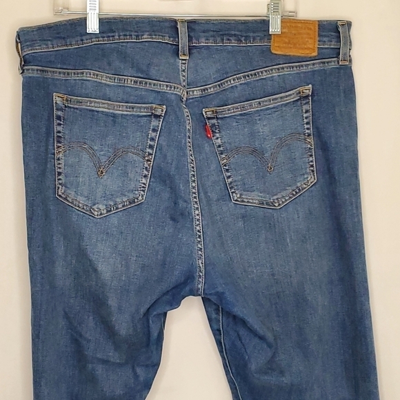 Levi's Premium Wedgie Button Fly Hi-Rise Jeans Size 18W Raw Hem Distressed - Picture 6 of 16